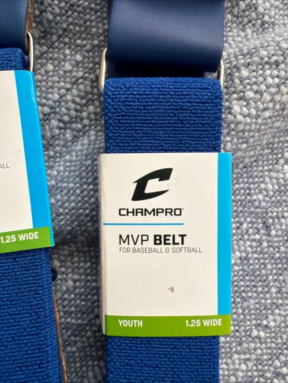 2 Champro MVP Youth Elastic Belt - Blue